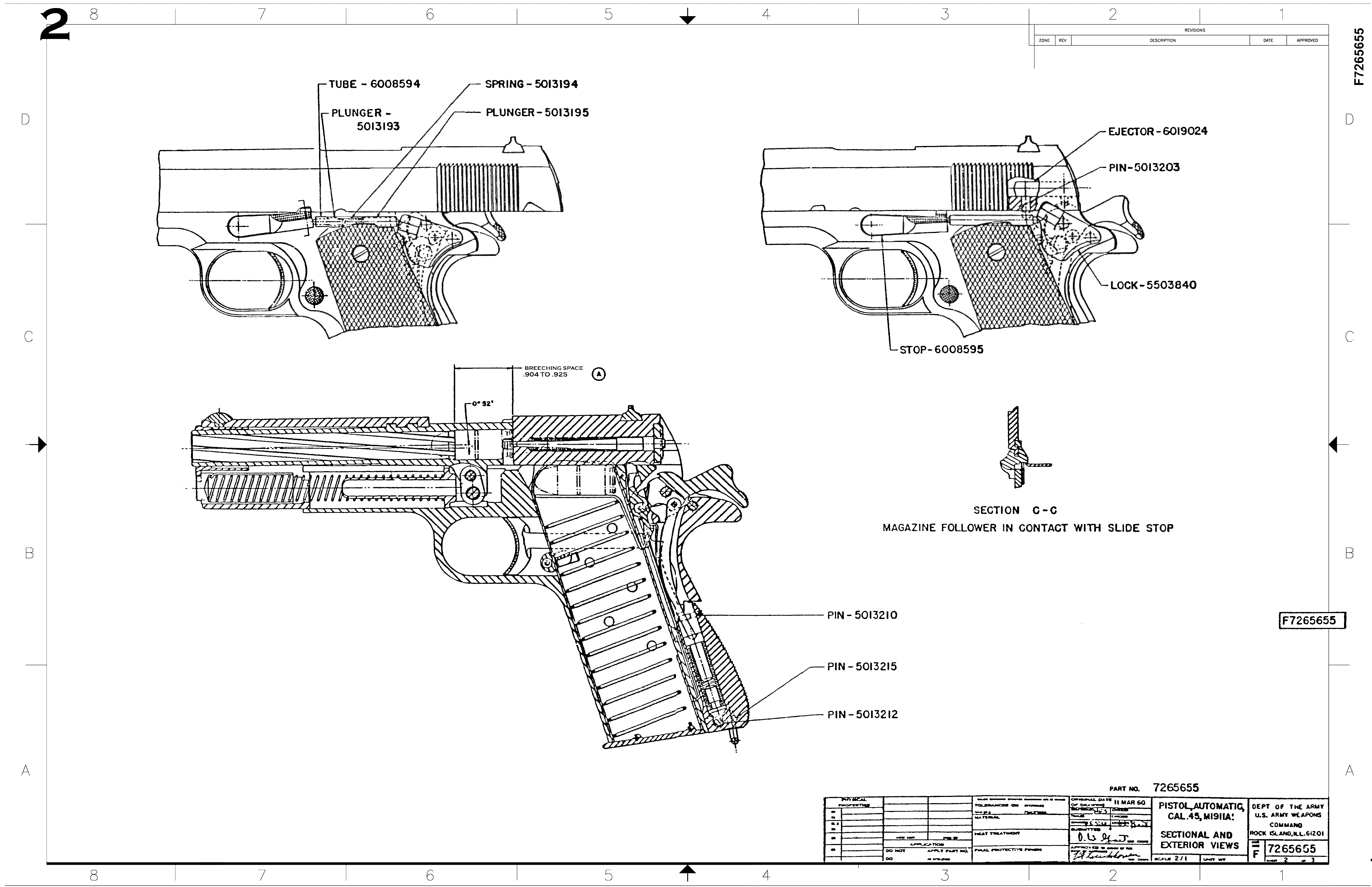 1911 Technical Drawings